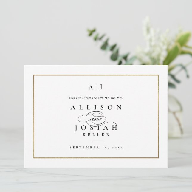 Elegant Monogram Gold Wedding (Standing Front)