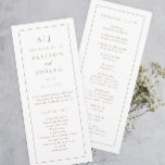 Elegant Monogram Gold Wedding Program<br><div class="desc">Elegant Monogram Gold Wedding Program. Click the edit button to customise this design with your details.</div>