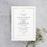 Elegant Monogram Gold Wedding Save The Date<br><div class="desc">This Classic Elegant Gold Wedding Save the Date is simple and versatile. It features a chic white and black design with a monogram,  script details,  simple gold frame and formal editable text. Click the edit button to customise this design.</div>