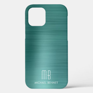 Elegant Monogram Green iPhone 12 Case