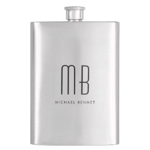 Elegant Monogram  Hip Flask