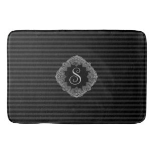 Elegant, Monogram Initial  Bath Mat