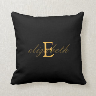 Elegant Monogram Initial Belt - Black Gold Cushion