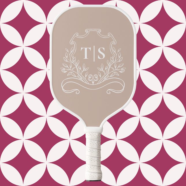 Elegant Monogram Initial Custom Classic Pickleball Paddle (Elegant Monogram Initial Custom Classic Pickleball Paddle)