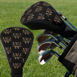 Elegant Monogram Initial Name Personalised Black Golf Head Cover<br><div class="desc">Elegant Monogram Initial Name Personalised Black Golf Head Cover</div>