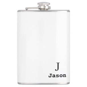 Elegant Monogram Initial Name Personalised Hip Flask