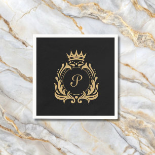 Elegant Monogram Initial Napkin