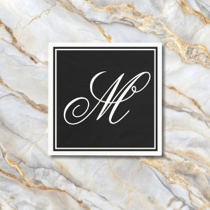 Elegant Monogram Initial Napkin