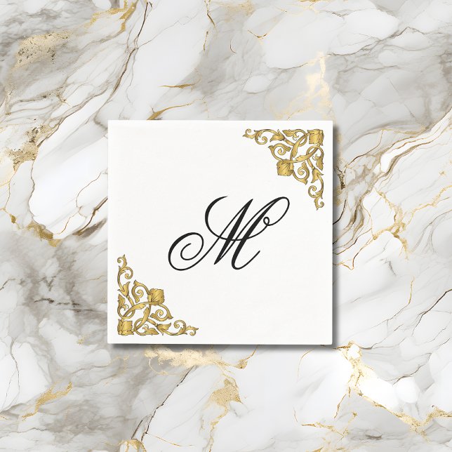 Elegant Monogram Initial  Napkin (Creator Uploaded)
