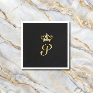 Elegant Monogram Initial  Napkin