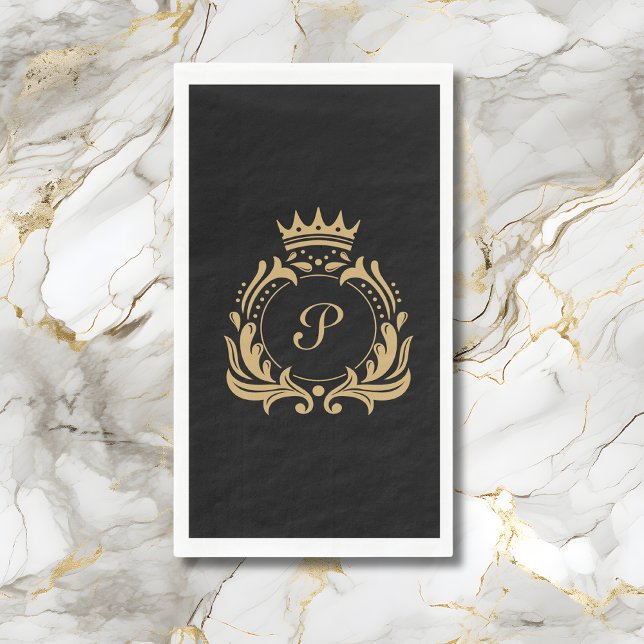 Elegant Monogram Initial  Napkin (Creator Uploaded)