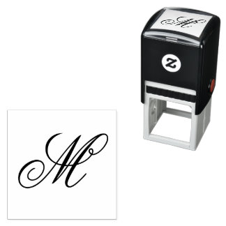 Elegant Monogram Initial Self inking Stamp