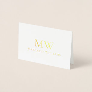 Elegant Monogram Initials Business Holiday Card