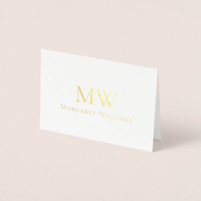 Elegant Monogram Initials Business Holiday Card (Front)