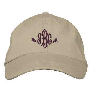Elegant Monogram Initials Embroidered Hat