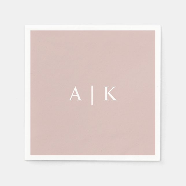 Elegant Monogram Initials Napkin Customisable  (Front)