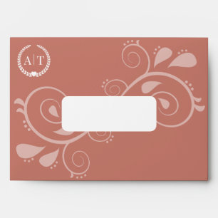 Elegant Monogram Initials with Return Address Enve Envelope