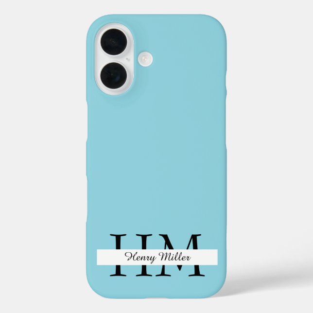 Elegant Monogram iPhone Case | Personalised (Back)