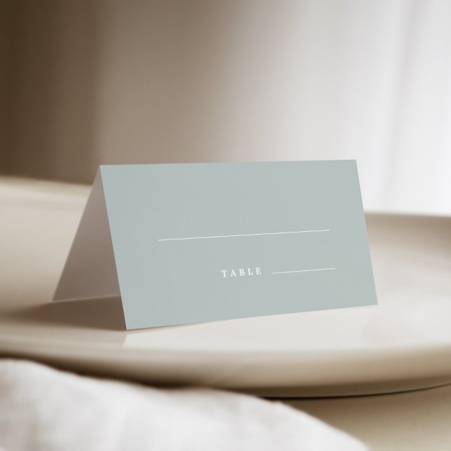 Elegant Monogram Leaf Sage Green Wedding Place Card (Creator Uploaded)