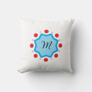 Elegant Monogram Letter M – Green Emblem with Red Cushion
