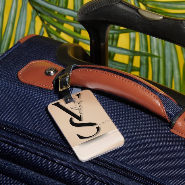 Elegant Monogram Luggage Tag (Front Insitu 1)