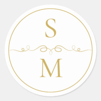 Elegant Monogram Minimal Wedding Envelope Seal