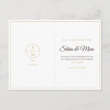 Elegant Monogram Minimal Wedding Save the Date