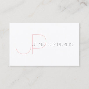 Elegant Monogram Minimalist Modern Simple Plain Business Card