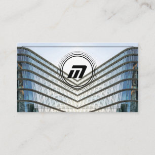Elegant monogram modern architecture buildings business card