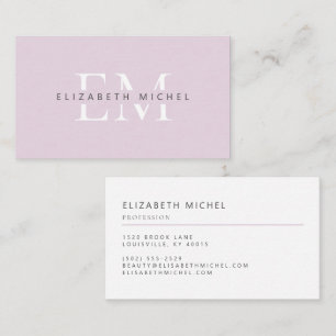 Elegant monogram modern fluff professional business card