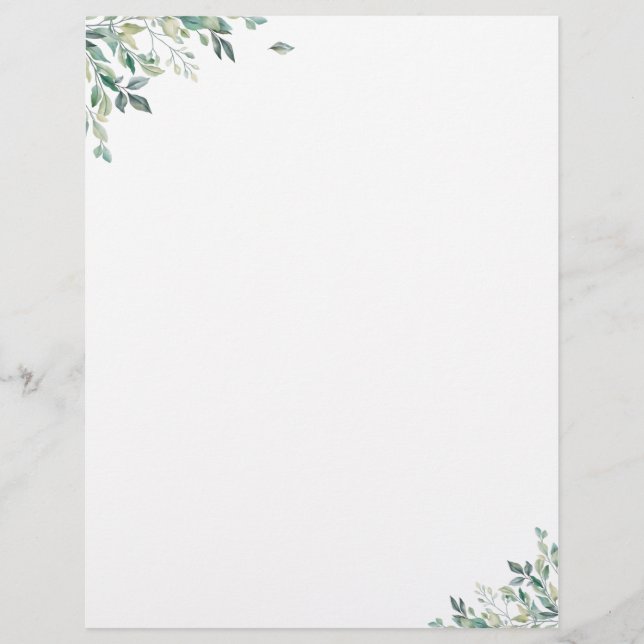 Elegant Monogram Modern Letterhead (Front)