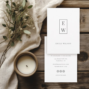 Elegant Monogram Modern Minimal Professional Card