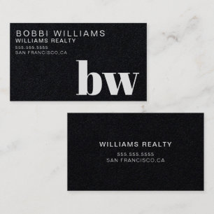 Elegant Monogram Modern Minimalist Business Card