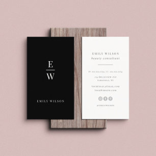 Elegant Monogram Modern Minimalist Professional Business Card