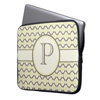 Elegant Monogram Modern Pattern Laptop Bag