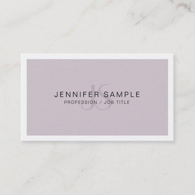 Elegant Monogram Modern Simple Chic Graphic Trendy Business Card (Front)