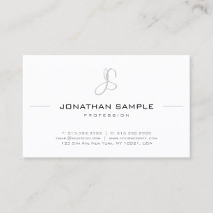 Elegant Monogram Modern Simple Chic Professional Business Card