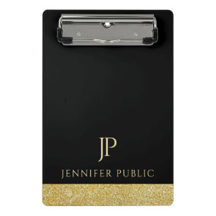 Elegant Monogram Modern Trendy Minimalist Design Mini Clipboard