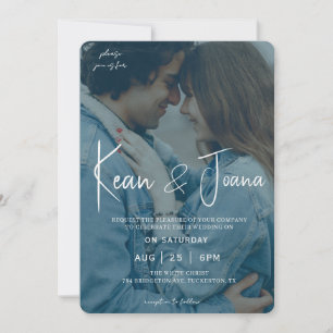 Elegant Monogram Modern Wedding Invitation