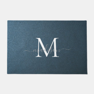 Elegant Monogram Name Design - Feminine Script  Doormat