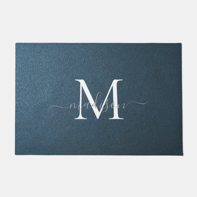 Elegant Monogram Name Design - Feminine Script  Doormat (Front)