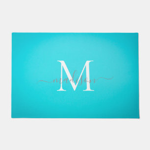 Elegant Monogram Name Design - Feminine Script Doormat