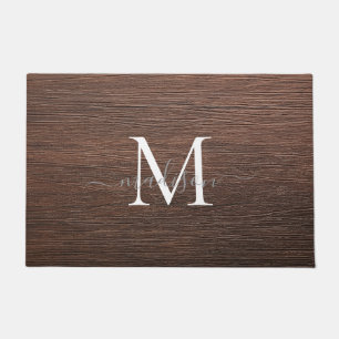 Elegant Monogram Name Design - Feminine Script Doormat