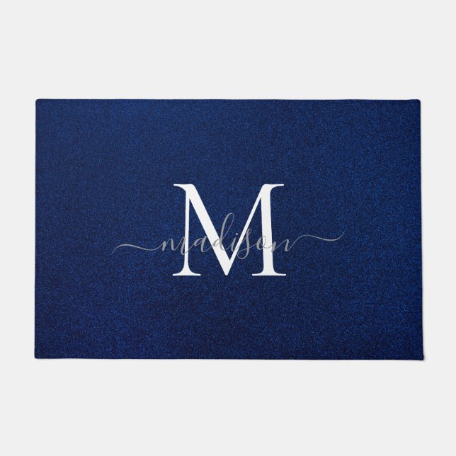 Elegant Monogram Name Design - Feminine Script  Doormat (Front)