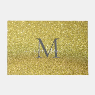 Elegant Monogram Name Design - Feminine Script Doormat