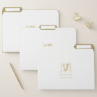 Elegant Monogram Name Modern White Gold