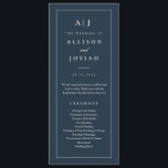 Elegant Monogram Navy Blue Wedding Program<br><div class="desc">Elegant Monogram Navy Blue Wedding Program. Click the edit button to customise this design with your details.</div>