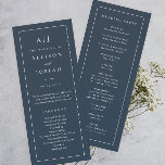 Elegant Monogram Navy Blue Wedding Program<br><div class="desc">Elegant Monogram Navy Blue Wedding Program. Click the edit button to customise this design with your details.</div>