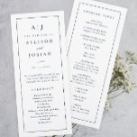 Elegant Monogram Navy Blue Wedding Program<br><div class="desc">Elegant Monogram Navy Blue Wedding Program. Click the edit button to customise this design with your details.</div>