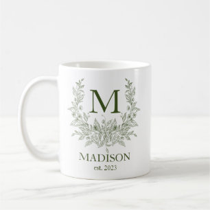 Elegant Monogram Personalised Coffee Mug
